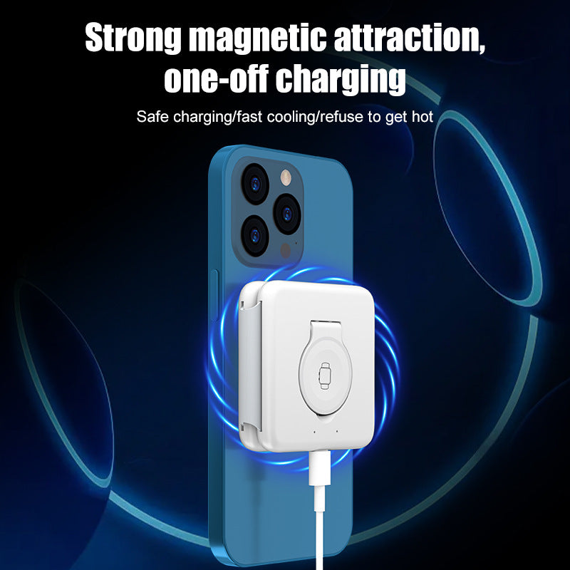 Folding Magnetic Suction Wireless Charger 3-in-1 - Tropical Escape