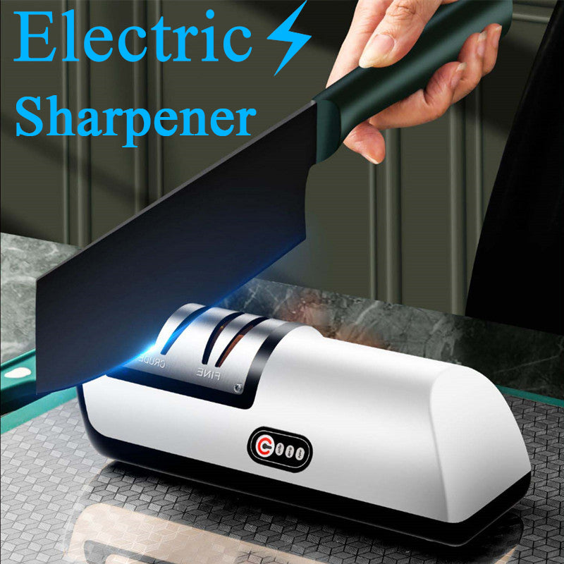 USB Rechargeable Electric Knife Sharpener Automatic Adjustable Kitchen Tool For Fast Sharpening Knives Scissors And Grinders Gadgets - Tropical Escape